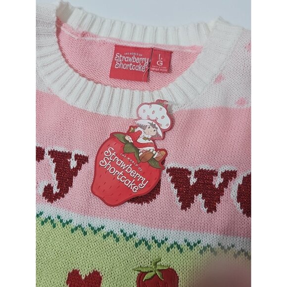 Strawberry Shortcake Pullover Sweater Berry Sweet Women's Large 2025 - Picture 10 of 12
